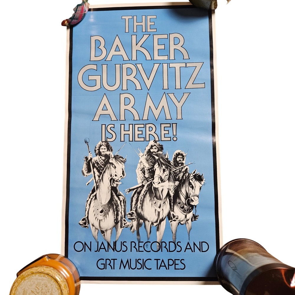 The‎ Baker Gurvitz Army Vintage 1975 Promo Poster 11.5x21 Original Janus Records